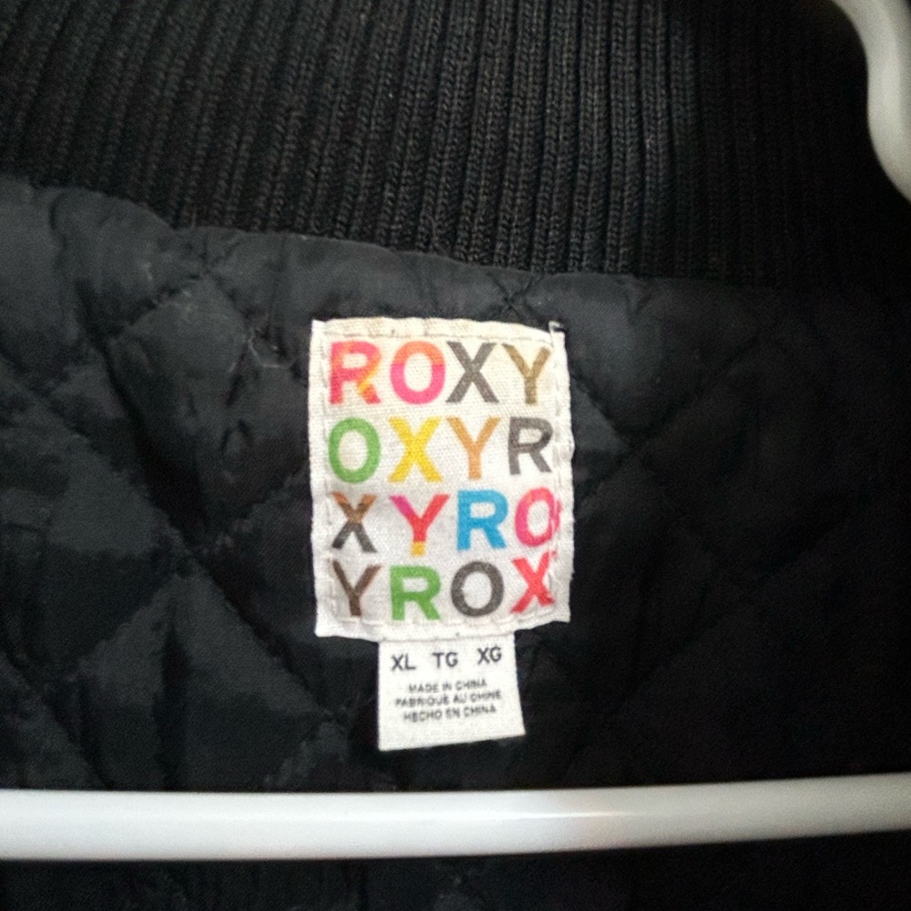Colorful fun Roxy Black Quilted Jacket - Picture 3 of 4